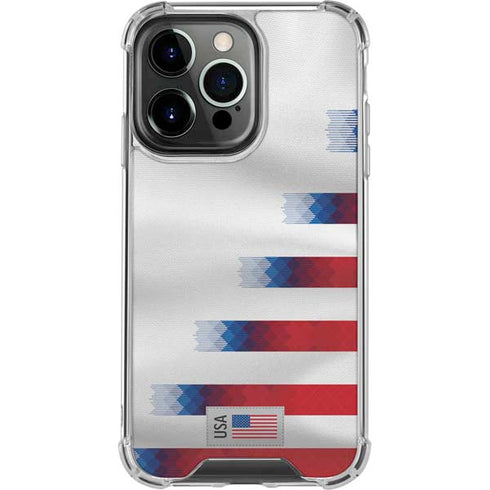 USA Soccer Flag iPhone 16 Pro Clear Case